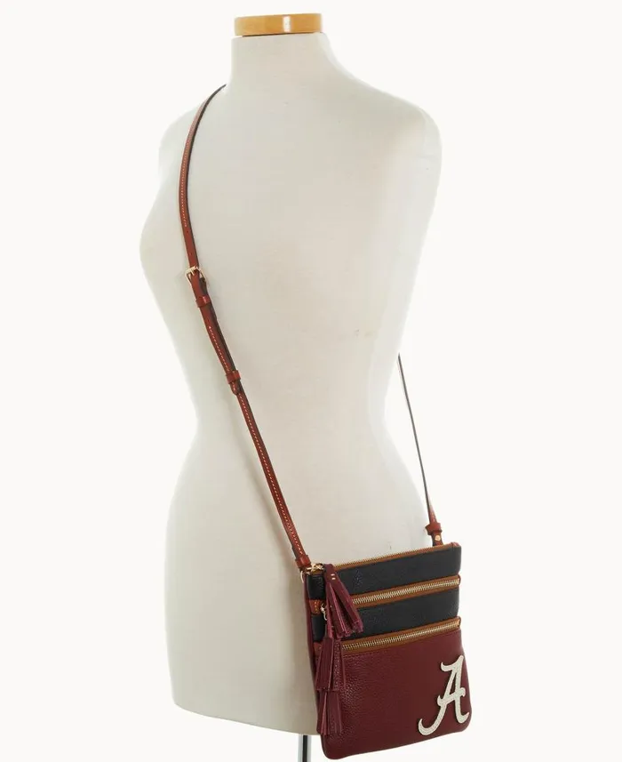 Dooney and Bourke Collegiate University Of Alabama Triple Zip Crossbody University Of Alabama WomenMen Crossbodies Dooney and Bourke Collegiate University Of Alabama Triple Zip Crossbody University Of Alabama WomenMen Crossbodies