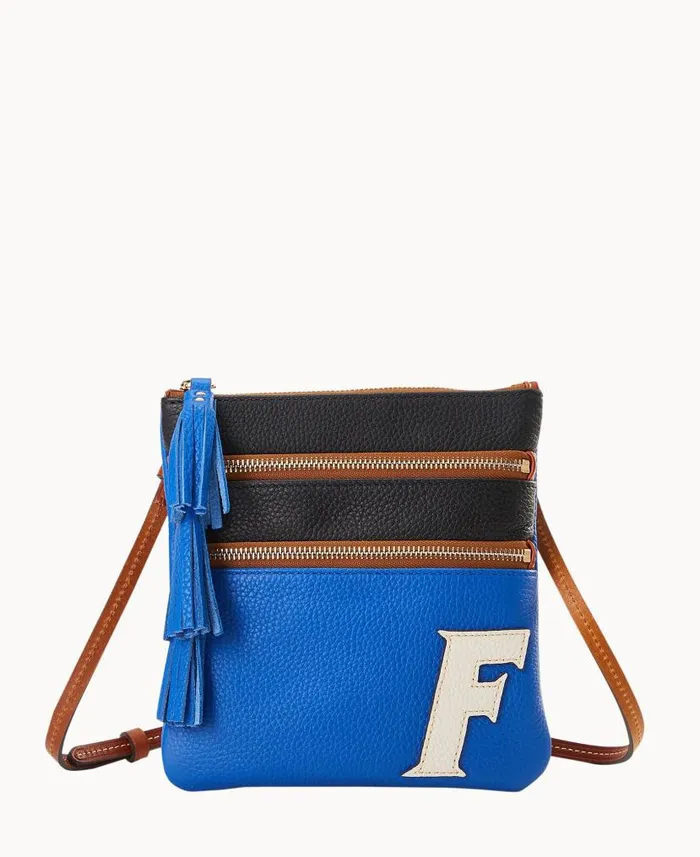Dooney and Bourke Collegiate University Of Florida Triple Zip Crossbody University Of Florida WomenMen Crossbodies Dooney and Bourke Collegiate University Of Florida Triple Zip Crossbody University Of Florida WomenMen Crossbodies