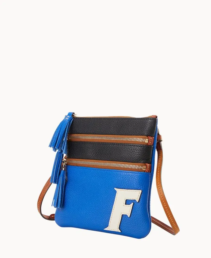 Dooney and Bourke Collegiate University Of Florida Triple Zip Crossbody University Of Florida WomenMen Crossbodies Dooney and Bourke Collegiate University Of Florida Triple Zip Crossbody University Of Florida WomenMen Crossbodies