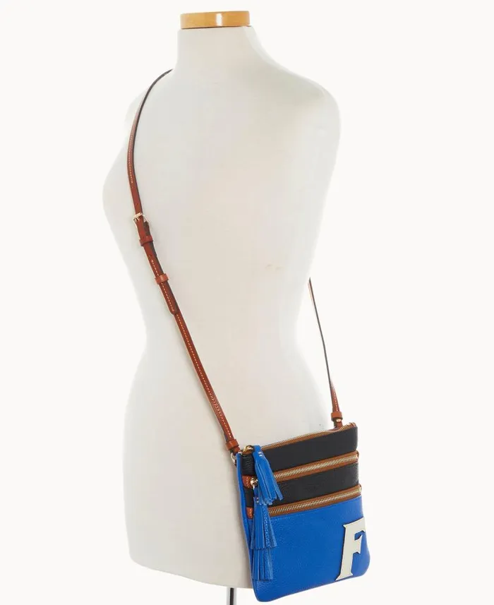 Dooney and Bourke Collegiate University Of Florida Triple Zip Crossbody University Of Florida WomenMen Crossbodies Dooney and Bourke Collegiate University Of Florida Triple Zip Crossbody University Of Florida WomenMen Crossbodies
