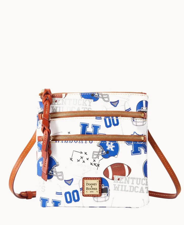 Dooney and Bourke Collegiate University Of Kentucky N S Triple Zip Crossbody U Of Kentucky WomenMen Crossbodies Dooney and Bourke Collegiate University Of Kentucky N S Triple Zip Crossbody U Of Kentucky WomenMen Crossbodies