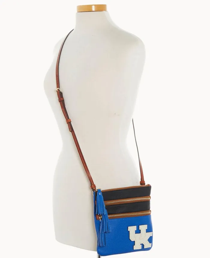 Dooney and Bourke Collegiate University Of Kentucky Triple Zip Crossbody University Of Kentucky WomenMen Crossbodies Dooney and Bourke Collegiate University Of Kentucky Triple Zip Crossbody University Of Kentucky WomenMen Crossbodies