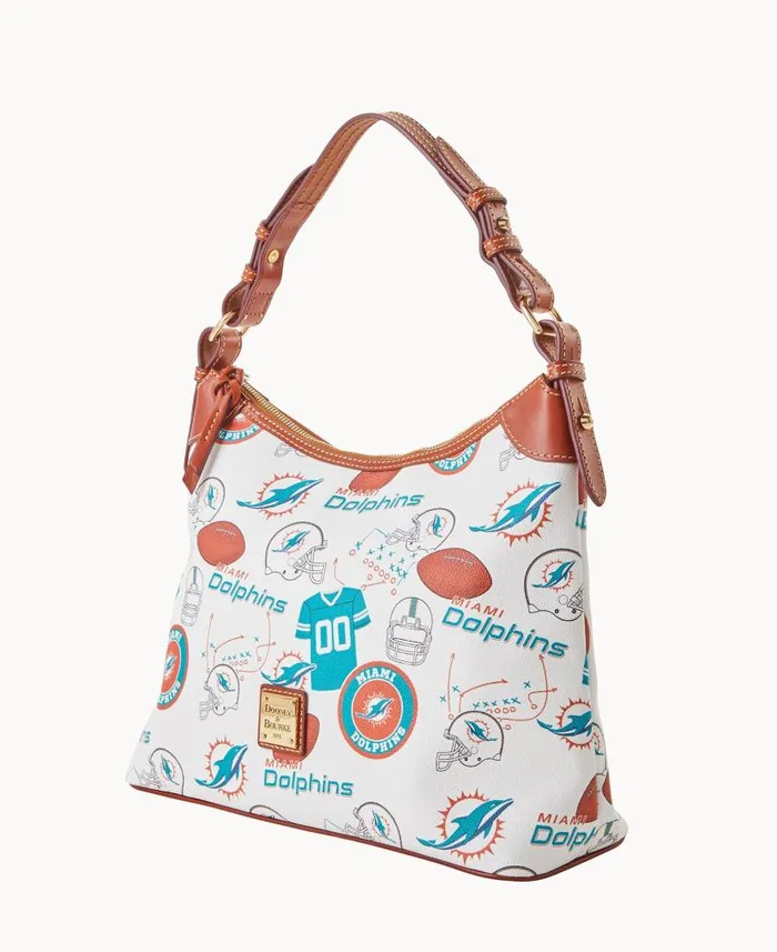 Dooney and Bourke Collegiate University Of Miami Hobo U Of Miami WomenMen Shoulder Bags Dooney and Bourke Collegiate University Of Miami Hobo U Of Miami WomenMen Shoulder Bags