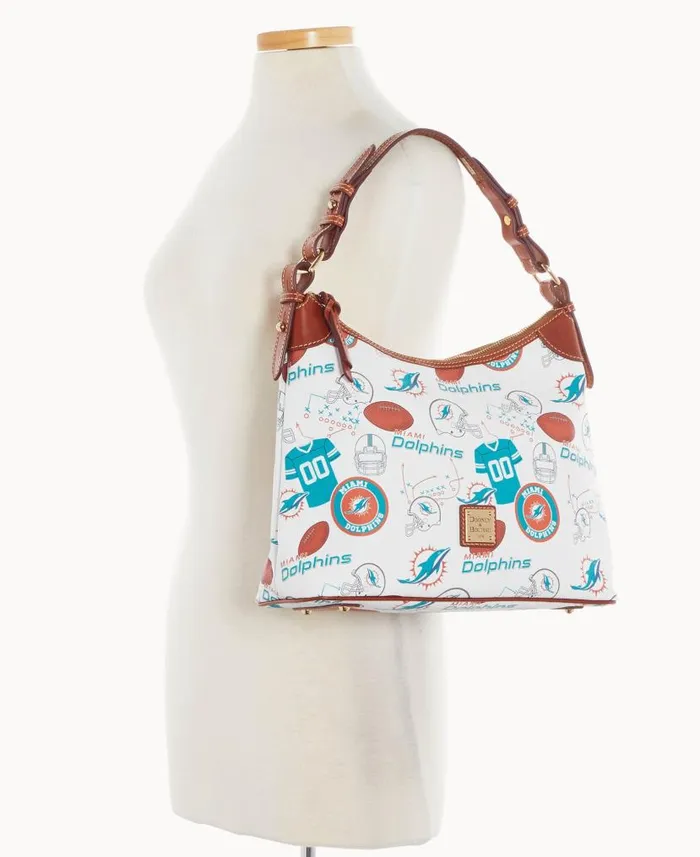 Dooney and Bourke Collegiate University Of Miami Hobo U Of Miami WomenMen Shoulder Bags Dooney and Bourke Collegiate University Of Miami Hobo U Of Miami WomenMen Shoulder Bags