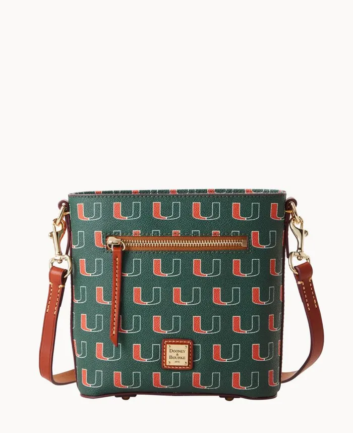 Dooney and Bourke Collegiate University Of Miami Small Zip Crossbody U Of Miami WomenMen Crossbodies Dooney and Bourke Collegiate University Of Miami Small Zip Crossbody U Of Miami WomenMen Crossbodies