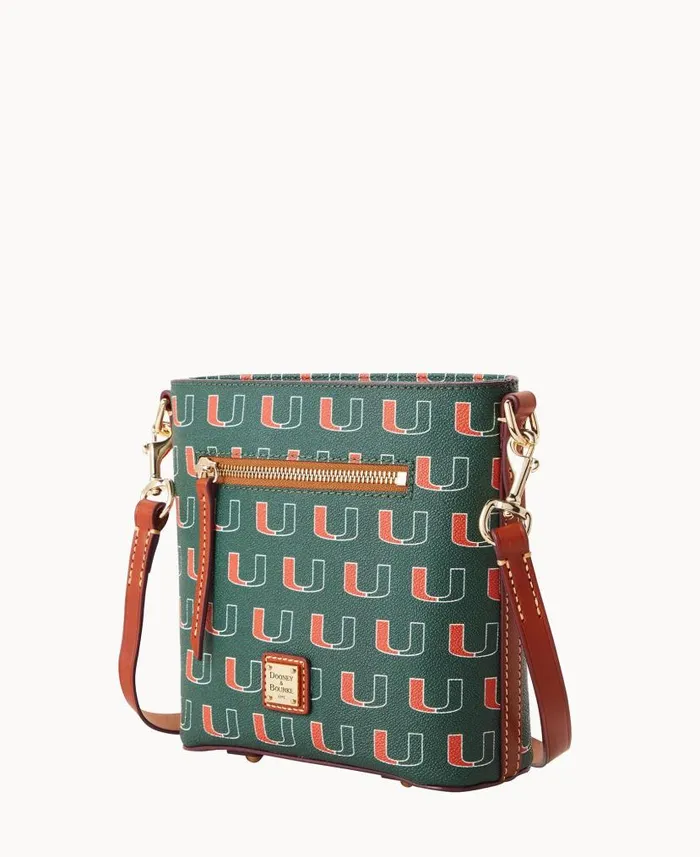 Dooney and Bourke Collegiate University Of Miami Small Zip Crossbody U Of Miami WomenMen Crossbodies Dooney and Bourke Collegiate University Of Miami Small Zip Crossbody U Of Miami WomenMen Crossbodies