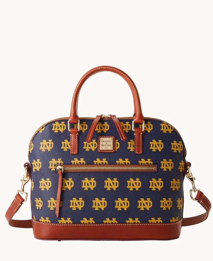 Dooney and Bourke Collegiate University Of Notre Dame Domed Zip Satchel Notre Dame WomenMen Satchels Dooney and Bourke Collegiate University Of Notre Dame Domed Zip Satchel Notre Dame WomenMen Satchels