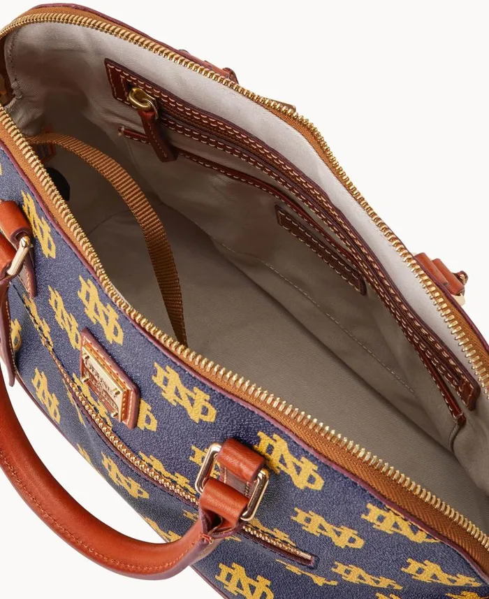 Dooney and Bourke Collegiate University Of Notre Dame Domed Zip Satchel Notre Dame WomenMen Satchels Dooney and Bourke Collegiate University Of Notre Dame Domed Zip Satchel Notre Dame WomenMen Satchels
