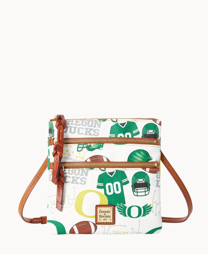 Dooney and Bourke Collegiate University Of Oregon N S Triple Zip Crossbody Oregon WomenMen Crossbodies Dooney and Bourke Collegiate University Of Oregon N S Triple Zip Crossbody Oregon WomenMen Crossbodies