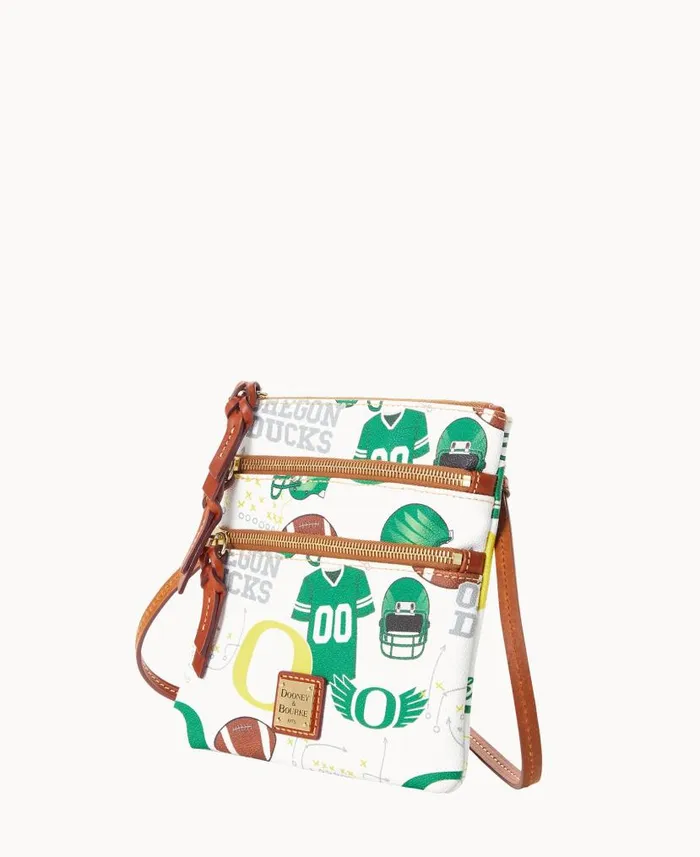 Dooney and Bourke Collegiate University Of Oregon N S Triple Zip Crossbody Oregon WomenMen Crossbodies Dooney and Bourke Collegiate University Of Oregon N S Triple Zip Crossbody Oregon WomenMen Crossbodies