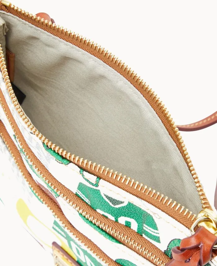Dooney and Bourke Collegiate University Of Oregon N S Triple Zip Crossbody Oregon WomenMen Crossbodies Dooney and Bourke Collegiate University Of Oregon N S Triple Zip Crossbody Oregon WomenMen Crossbodies
