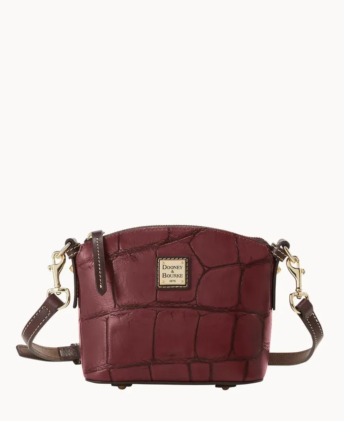 Dooney and Bourke Denison Mini Domed Crossbody Bordeaux WomenMen Crossbodies