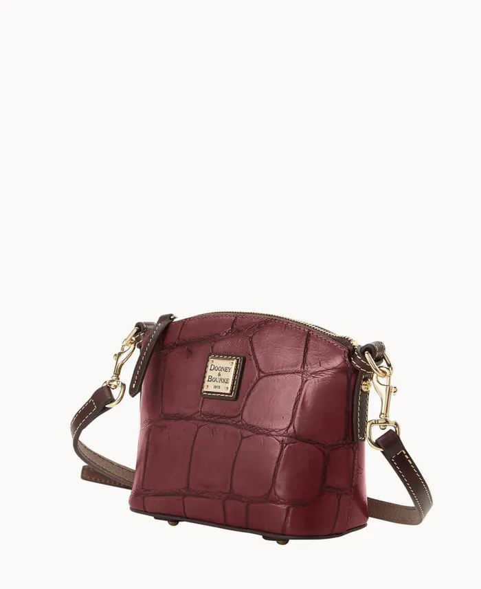 Dooney and Bourke Denison Mini Domed Crossbody Bordeaux WomenMen Crossbodies Dooney and Bourke Denison Mini Domed Crossbody Bordeaux WomenMen Crossbodies