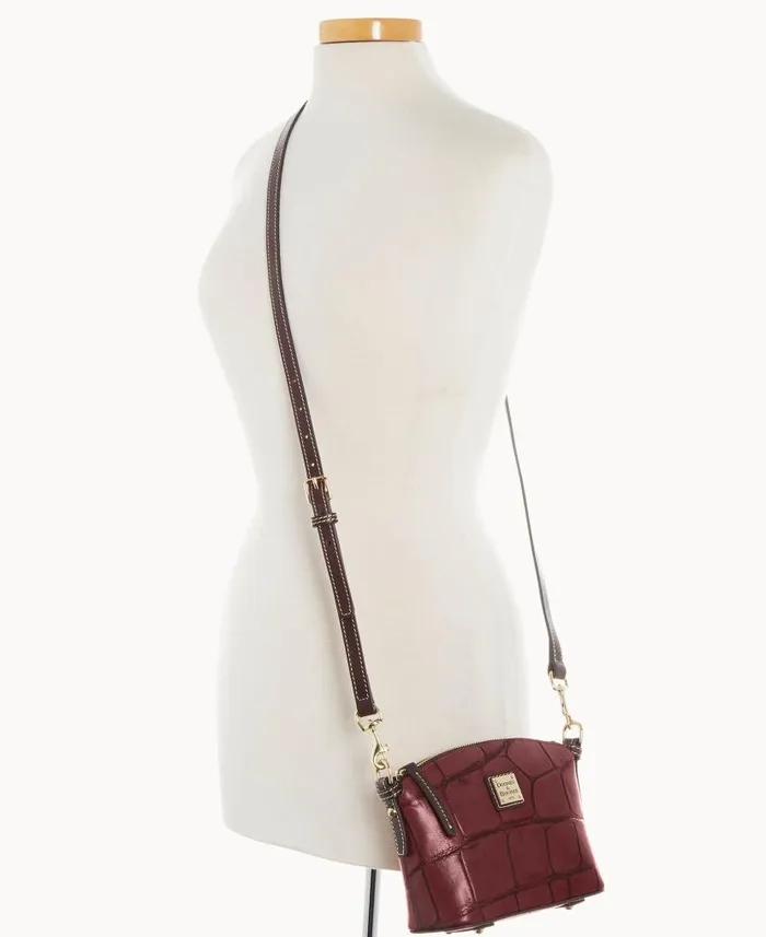 Dooney and Bourke Denison Mini Domed Crossbody Bordeaux WomenMen Crossbodies Dooney and Bourke Denison Mini Domed Crossbody Bordeaux WomenMen Crossbodies