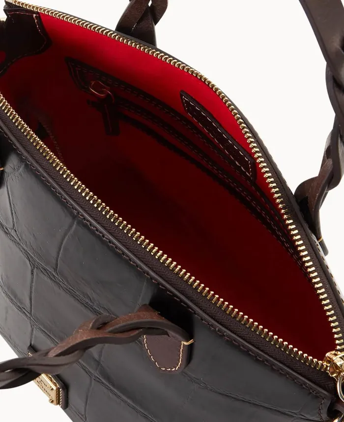 Dooney and Bourke Denison Small Heidi Satchel Espresso WomenMen Satchels