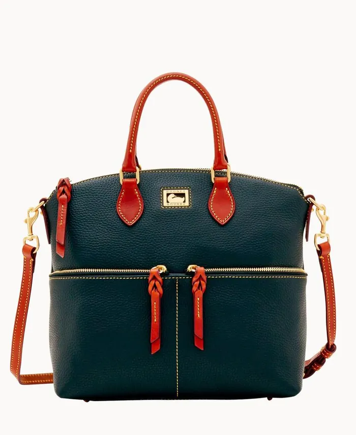 Dooney and Bourke Dillen Double Pocket Satchel Black WomenMen Satchels