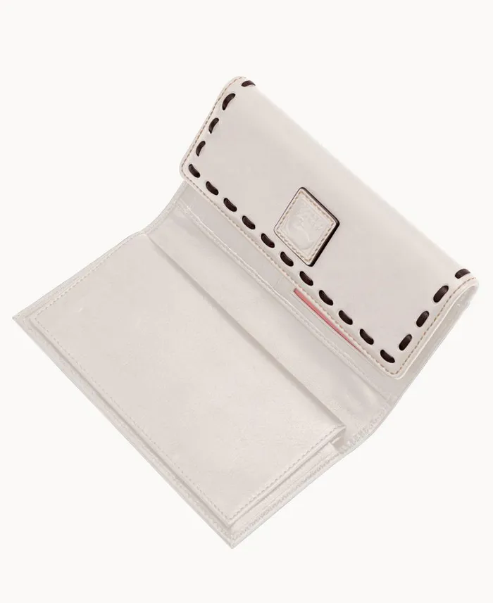 Dooney and Bourke Florentine Checkbook Organizer Ecru WomenMen Wallets