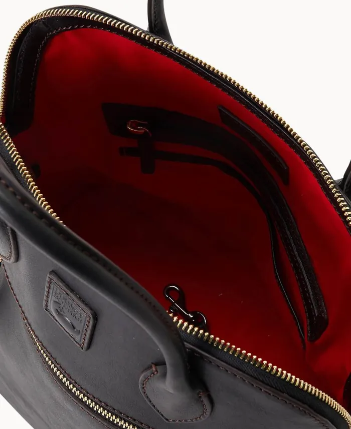 Dooney and Bourke Florentine Large Domed Satchel Black Black WomenMen Satchels Dooney and Bourke Florentine Large Domed Satchel Black Black WomenMen Satchels