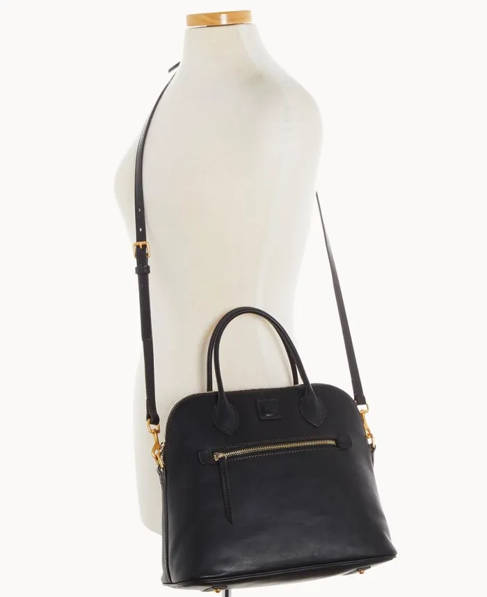 Dooney and Bourke Florentine Large Domed Satchel Black Black WomenMen Satchels Dooney and Bourke Florentine Large Domed Satchel Black Black WomenMen Satchels