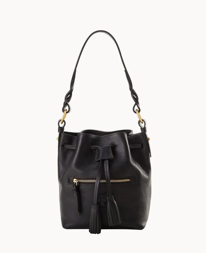 Dooney and Bourke Florentine Miley Drawstring Black Black WomenMen Shoulder Bags Dooney and Bourke Florentine Miley Drawstring Black Black WomenMen Shoulder Bags