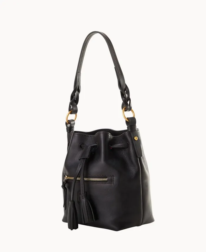 Dooney and Bourke Florentine Miley Drawstring Black Black WomenMen Shoulder Bags Dooney and Bourke Florentine Miley Drawstring Black Black WomenMen Shoulder Bags