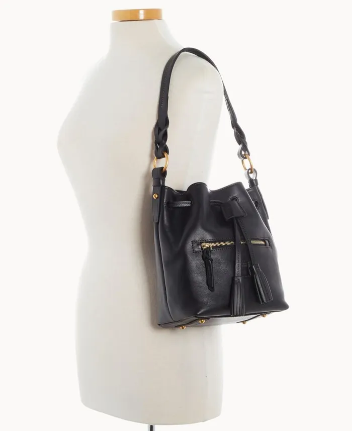Dooney and Bourke Florentine Miley Drawstring Black Black WomenMen Shoulder Bags Dooney and Bourke Florentine Miley Drawstring Black Black WomenMen Shoulder Bags