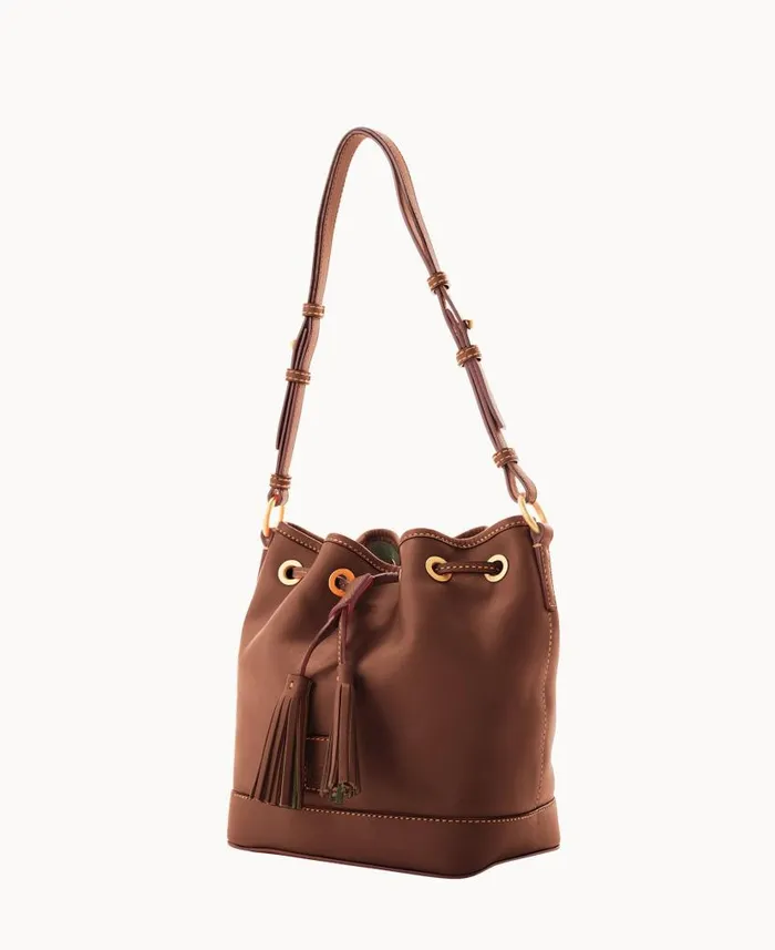 Dooney and Bourke Florentine Small Drawstring Chestnut WomenMen Shoulder Bags Dooney and Bourke Florentine Small Drawstring Chestnut WomenMen Shoulder Bags