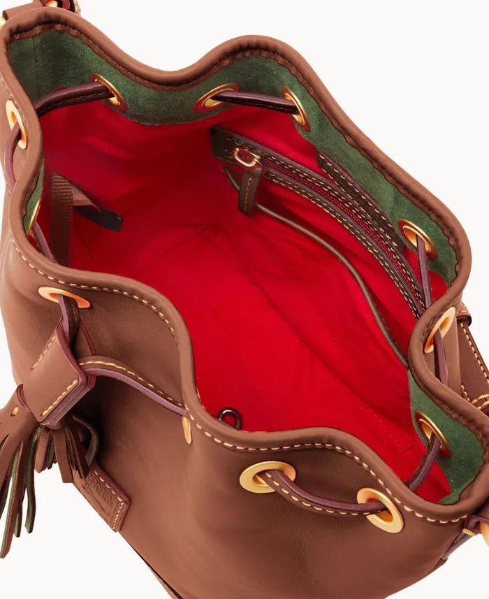Dooney and Bourke Florentine Small Drawstring Chestnut WomenMen Shoulder Bags Dooney and Bourke Florentine Small Drawstring Chestnut WomenMen Shoulder Bags