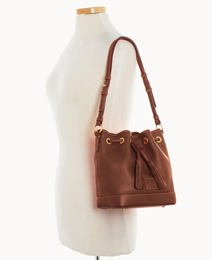 Dooney and Bourke Florentine Small Drawstring Chestnut WomenMen Shoulder Bags Dooney and Bourke Florentine Small Drawstring Chestnut WomenMen Shoulder Bags