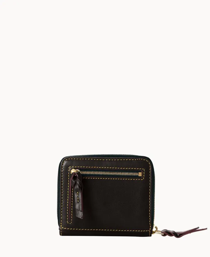 Dooney and Bourke Florentine Small Zip Around Wallet Black Black WomenMen Wallets Dooney and Bourke Florentine Small Zip Around Wallet Black Black WomenMen Wallets