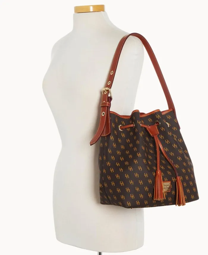 Dooney and Bourke Gretta Aimee Drawstring Brown Tmoro WomenMen Shoulder Bags Dooney and Bourke Gretta Aimee Drawstring Brown Tmoro WomenMen Shoulder Bags