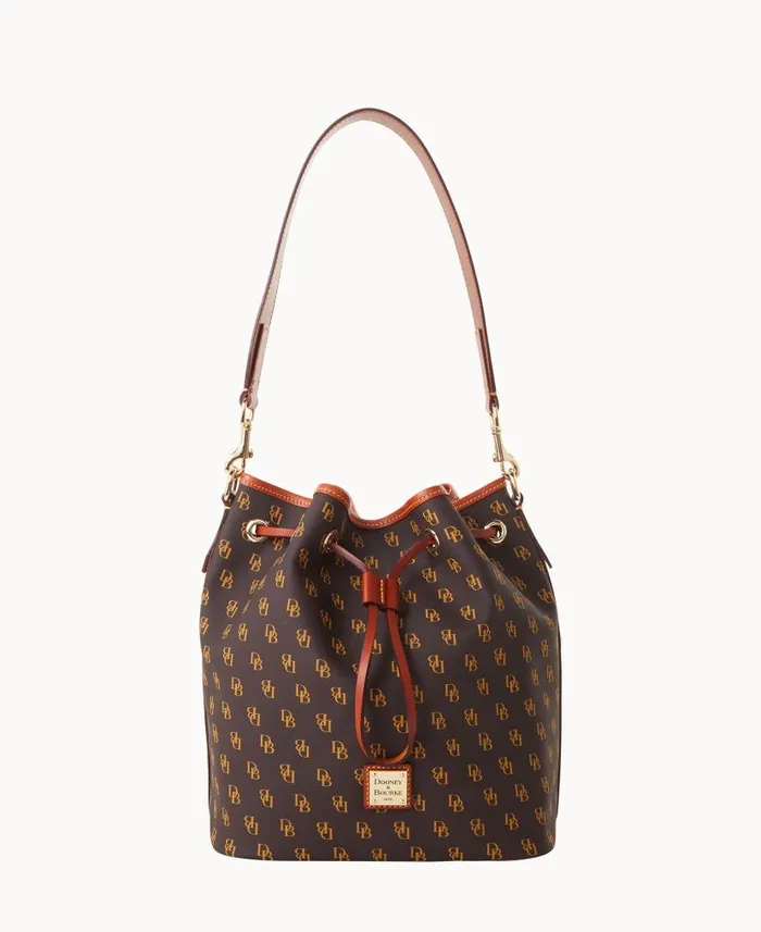 Dooney and Bourke Gretta Drawstring Brown Tmoro WomenMen Shoulder Bags