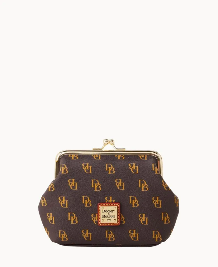 Dooney and Bourke Gretta Large Framed Coin Purse Brown Tmoro WomenMen Wallets Dooney and Bourke Gretta Large Framed Coin Purse Brown Tmoro WomenMen Wallets