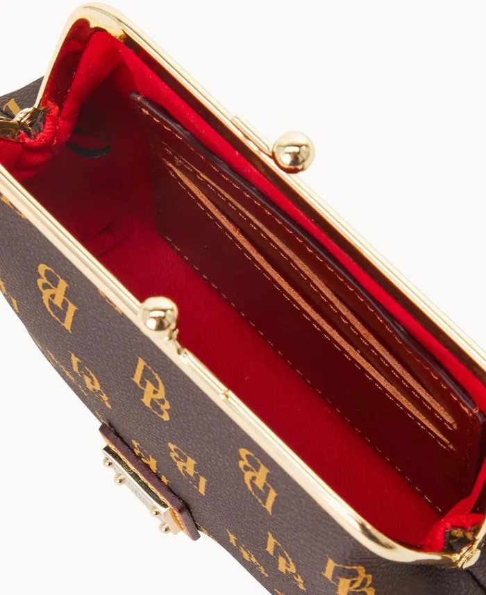 Dooney and Bourke Gretta Large Framed Coin Purse Brown Tmoro WomenMen Wallets Dooney and Bourke Gretta Large Framed Coin Purse Brown Tmoro WomenMen Wallets