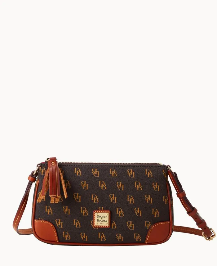 Dooney and Bourke Gretta Slim Crossbody Brown Tmoro WomenMen Crossbodies