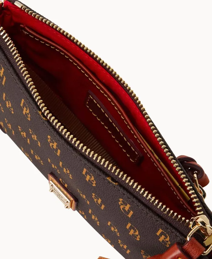 Dooney and Bourke Gretta Slim Crossbody Brown Tmoro WomenMen Crossbodies