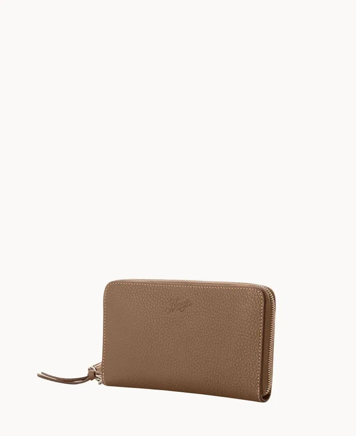 Dooney and Bourke Henrys Large Zip Around Wristlet Dark Taupe WomenMen Wallets Dooney and Bourke Henrys Large Zip Around Wristlet Dark Taupe WomenMen Wallets