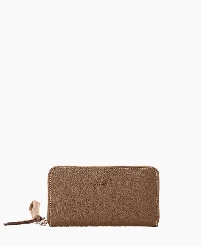 Dooney and Bourke Henrys Medium Zip Around Wristlet Dark Taupe WomenMen Wallets Dooney and Bourke Henrys Medium Zip Around Wristlet Dark Taupe WomenMen Wallets