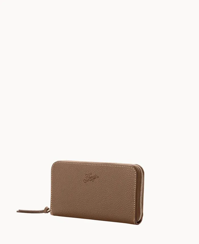 Dooney and Bourke Henrys Medium Zip Around Wristlet Dark Taupe WomenMen Wallets Dooney and Bourke Henrys Medium Zip Around Wristlet Dark Taupe WomenMen Wallets
