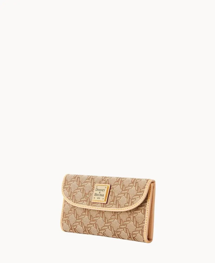 Dooney and Bourke Maritime Continental Clutch Brown WomenMen Wallets