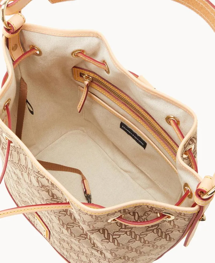 Dooney and Bourke Maritime Drawstring Brown WomenMen Shoulder Bags