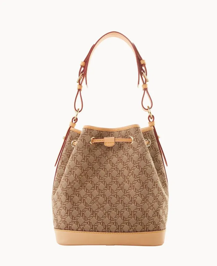 Dooney and Bourke Maritime Drawstring Brown WomenMen Shoulder Bags