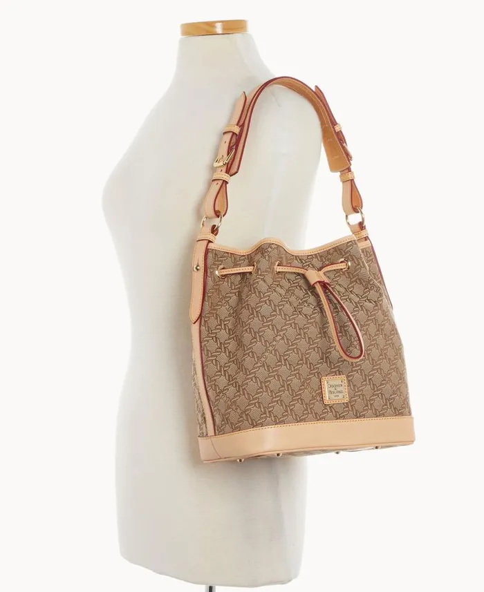 Dooney and Bourke Maritime Drawstring Brown WomenMen Shoulder Bags