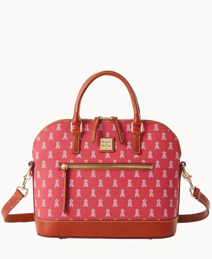 Dooney and Bourke MLB Angels Domed Zip Satchel Angels WomenMen Satchels