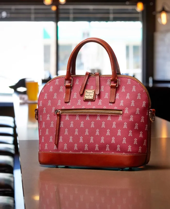 Dooney and Bourke MLB Angels Domed Zip Satchel Angels WomenMen Satchels