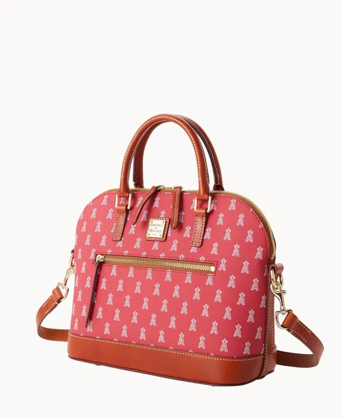 Dooney and Bourke MLB Angels Domed Zip Satchel Angels WomenMen Satchels