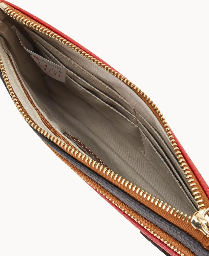 Dooney and Bourke MLB Angels Double Zip Wristlet Angels WomenMen Wallets