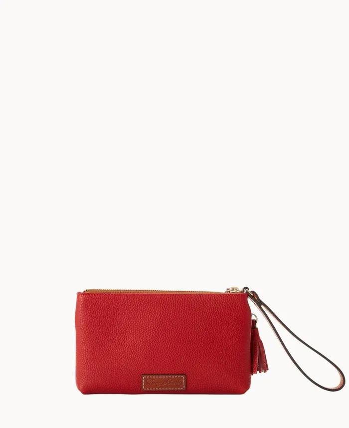 Dooney and Bourke MLB Angels Double Zip Wristlet Angels WomenMen Wallets