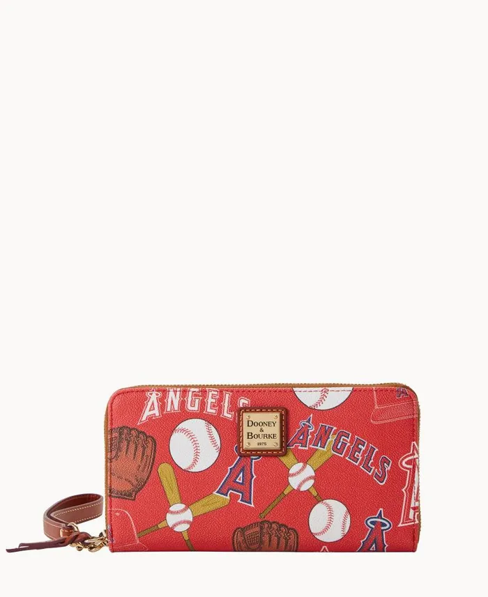 Dooney and Bourke MLB Angels Large Zip Around Wristlet Angels WomenMen Wallets Dooney and Bourke MLB Angels Large Zip Around Wristlet Angels WomenMen Wallets