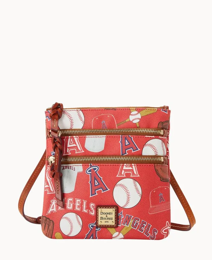 Dooney and Bourke MLB Angels N S Triple Zip Crossbody Angels WomenMen Crossbodies Dooney and Bourke MLB Angels N S Triple Zip Crossbody Angels WomenMen Crossbodies